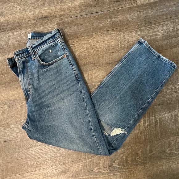 Abercrombie & Fitch curve love ankle straight ultra high rise jean in 25/0 S - Picture 4 of 4